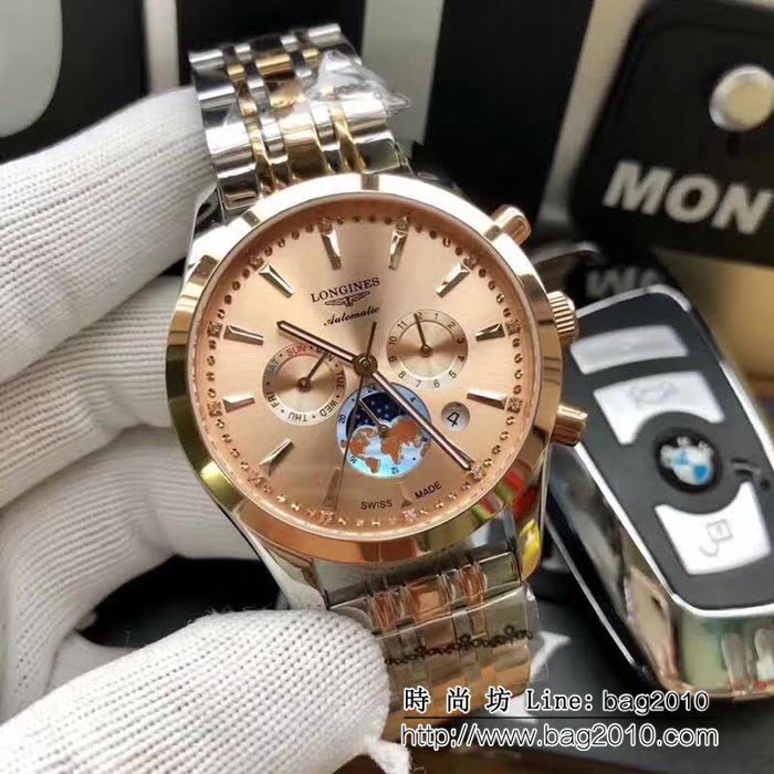 LONGINES浪琴 獨家品質 六針商務款 男士腕表 WSS0199